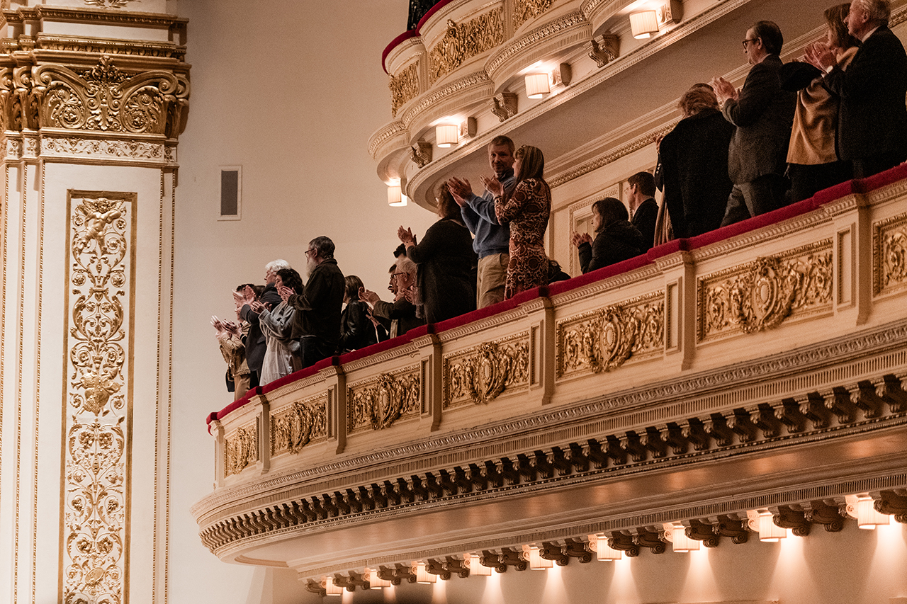 standing ovation for the college of Charleston orchestra at Carnegie Hall