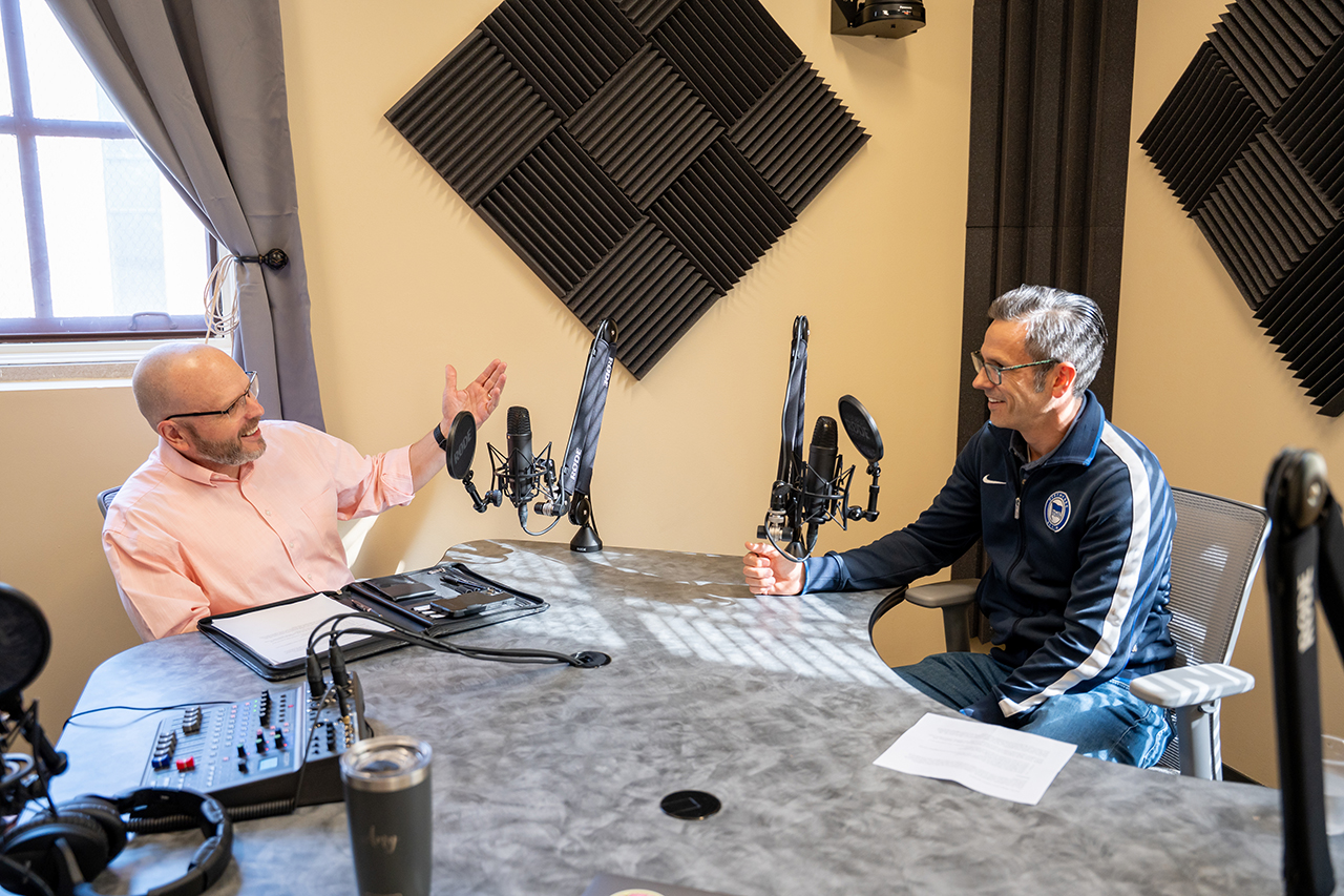 Mark Del Mastro and Chris Korey Record Podcast
