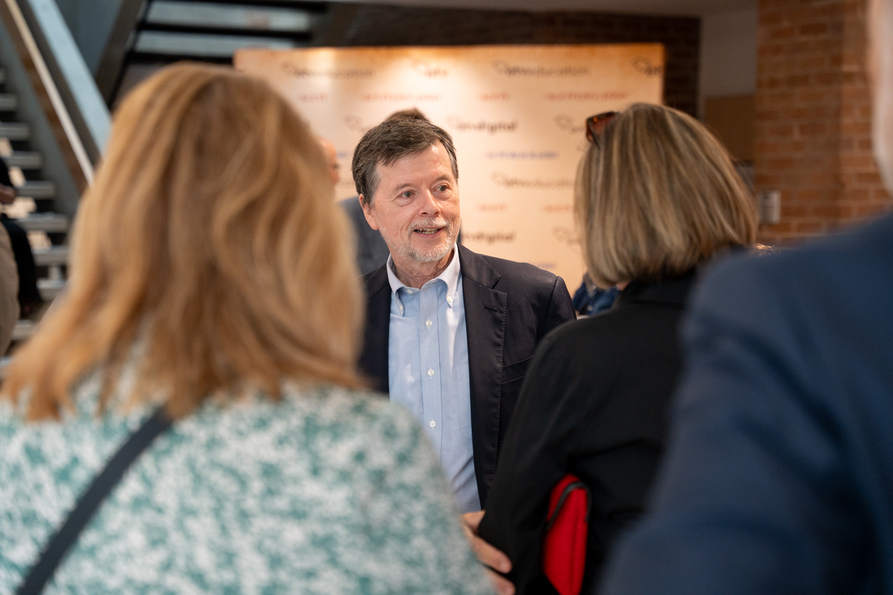 Ken Burns reception in Simmons Center