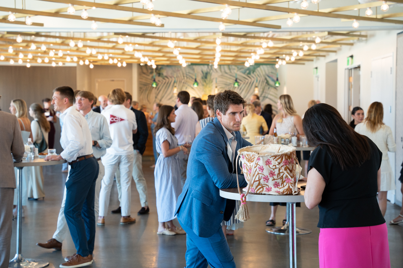MBA Students network at MBA Appreciation event at the Harbor Club in Charleston
