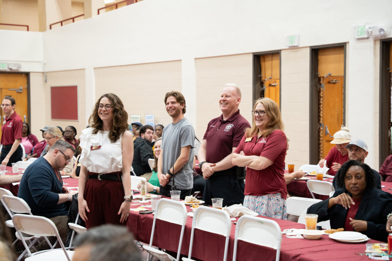 Staff come together to celebrate Staff Awards during the annual luncheon.