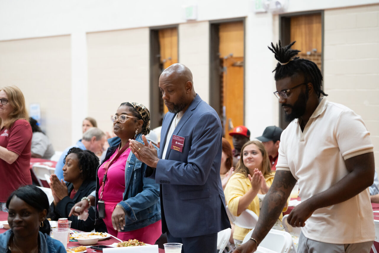 Staff come together to celebrate Staff Awards during the annual luncheon.