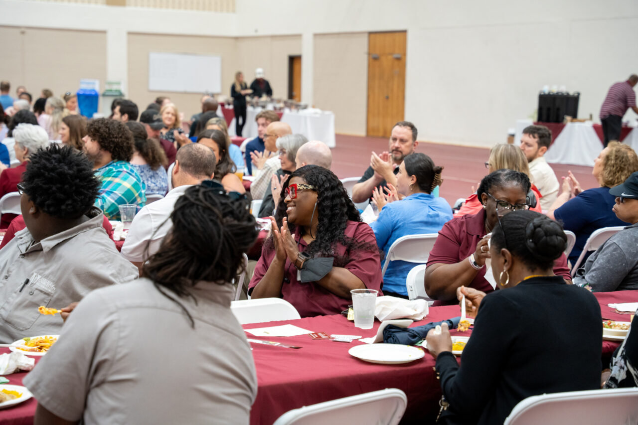 Staff come together to celebrate Staff Awards during the annual luncheon.