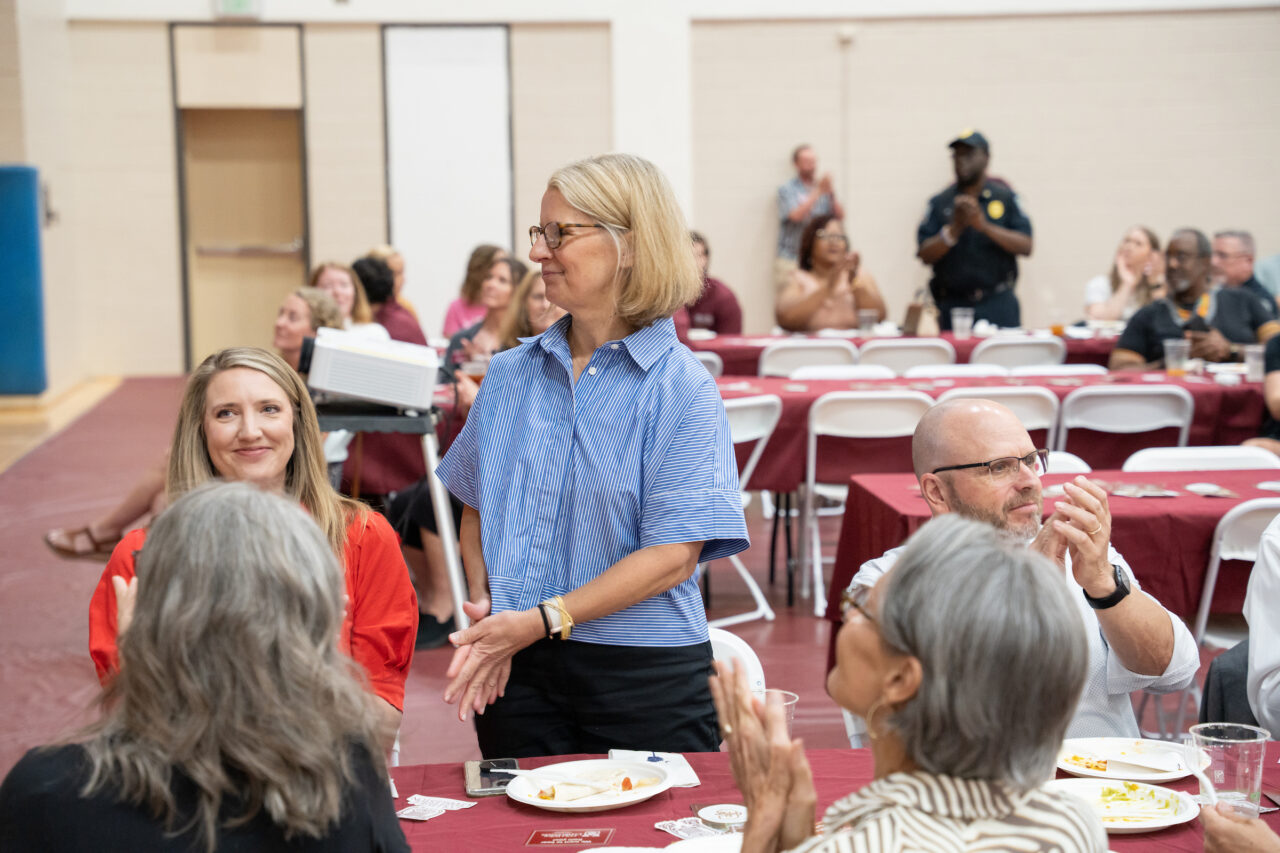 Staff come together to celebrate Staff Awards during the annual luncheon.