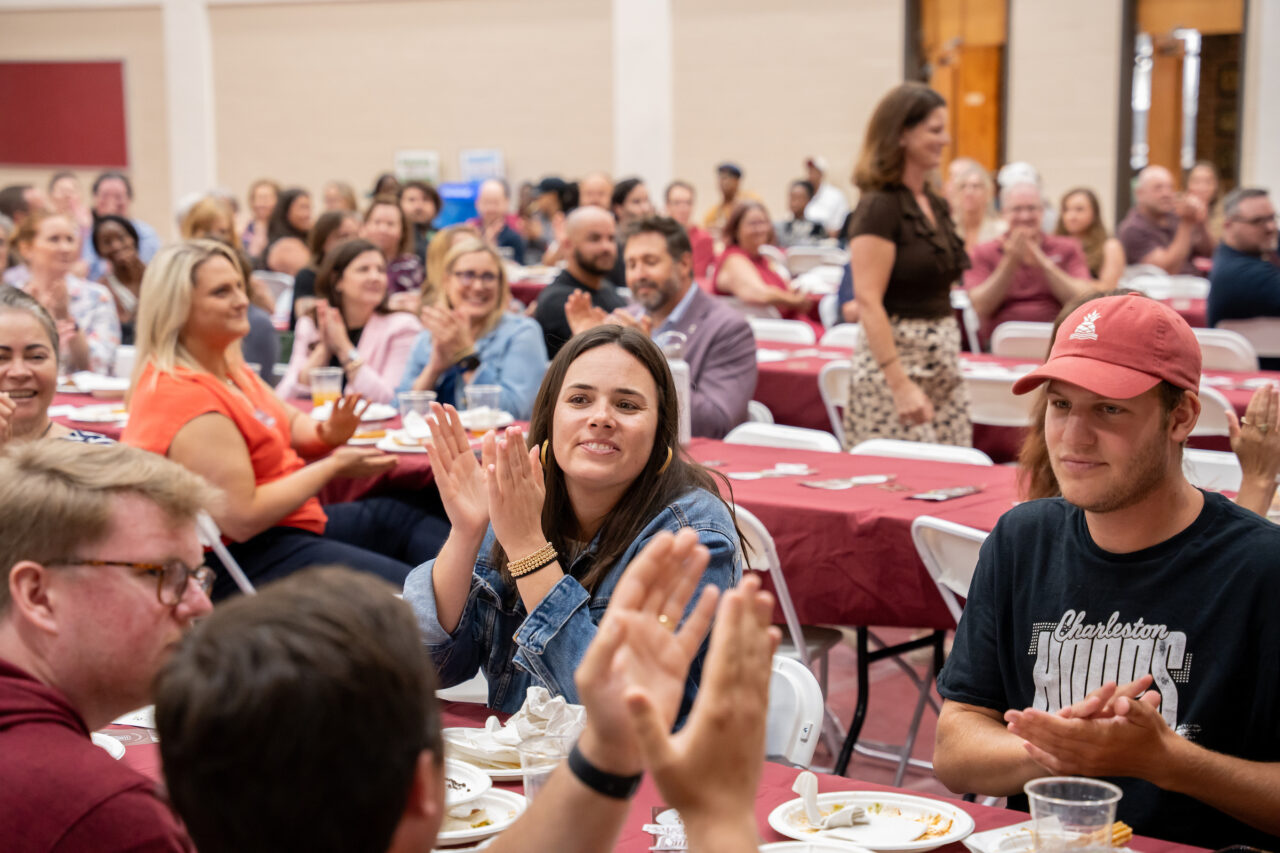 Staff come together to celebrate Staff Awards during the annual luncheon.