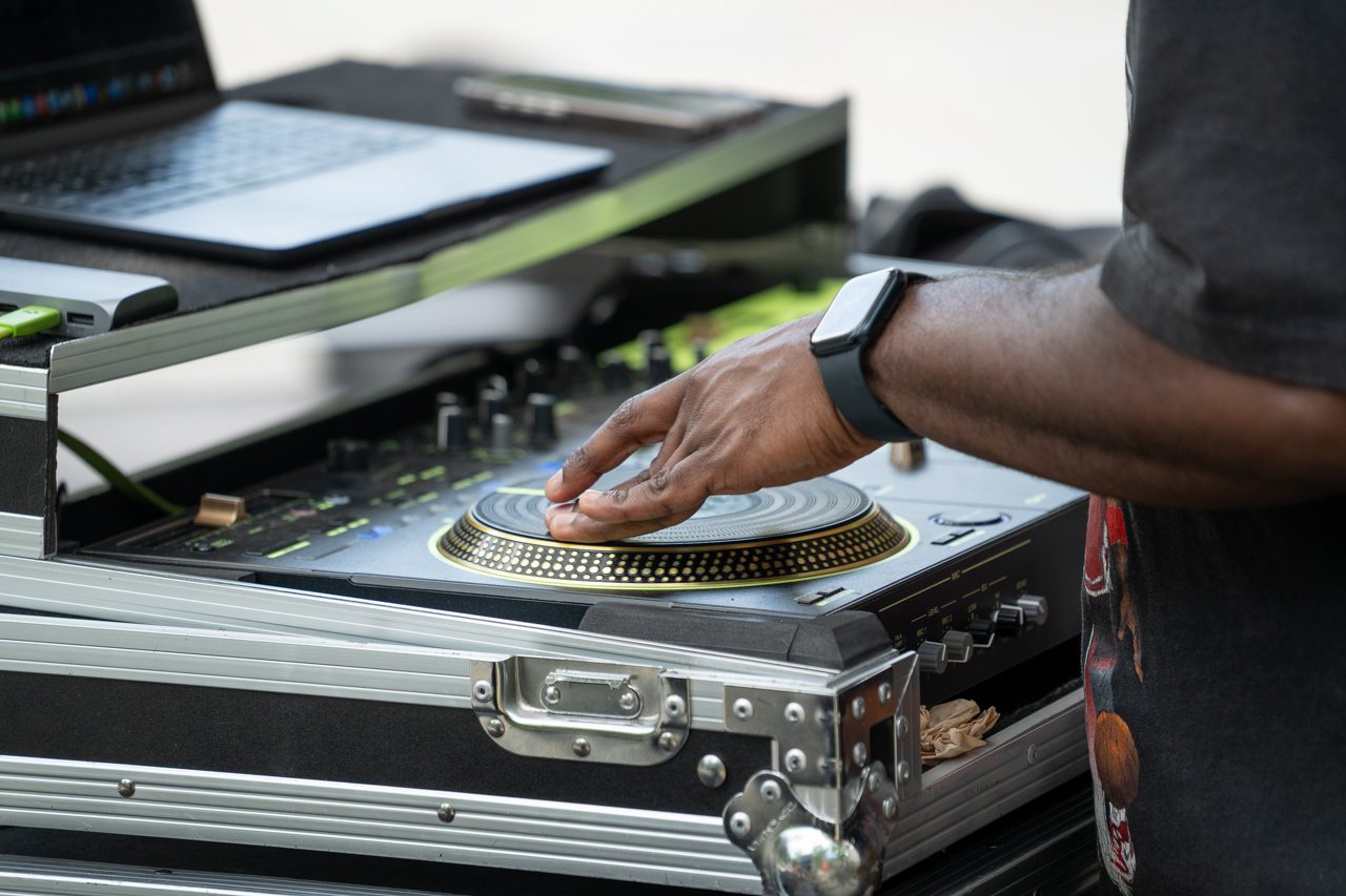 dj at the new student orientation