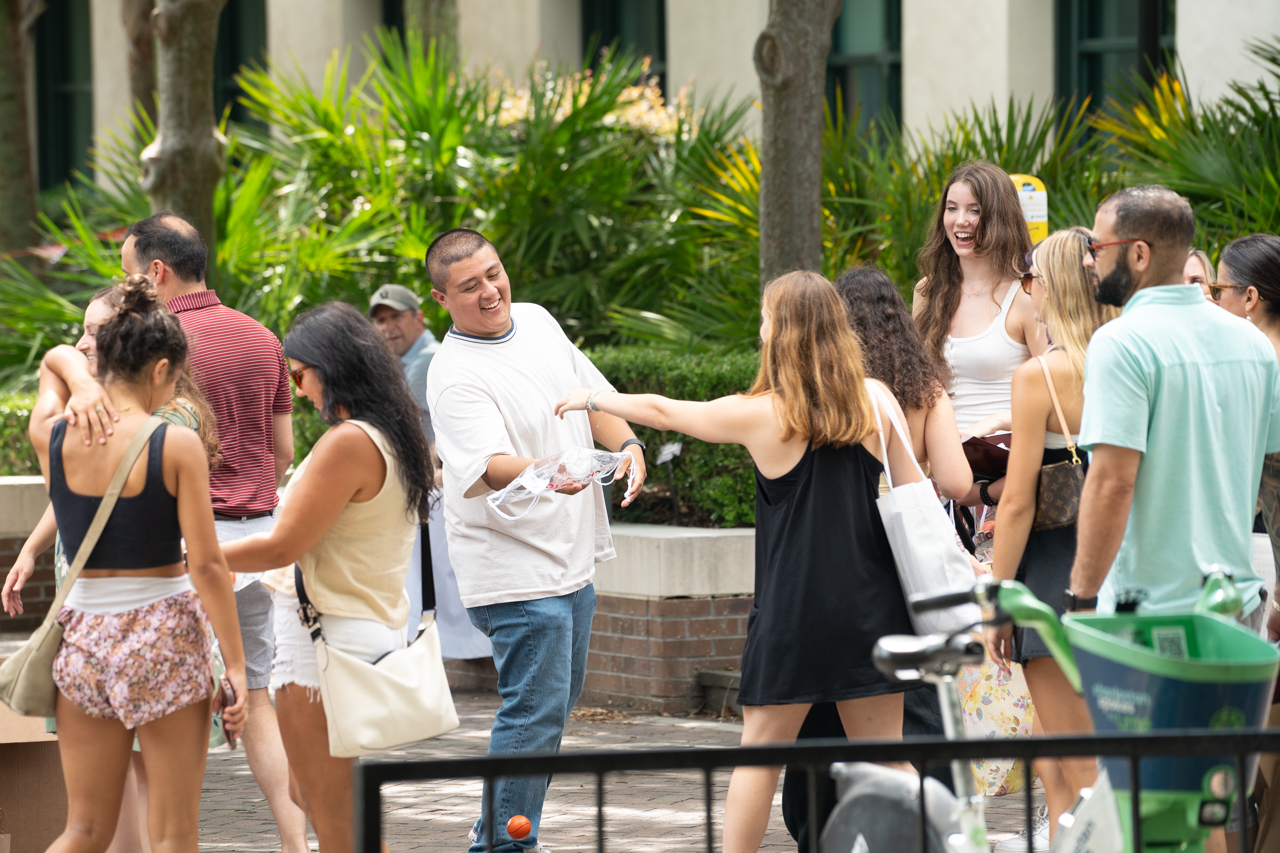 dj at the new student orientation