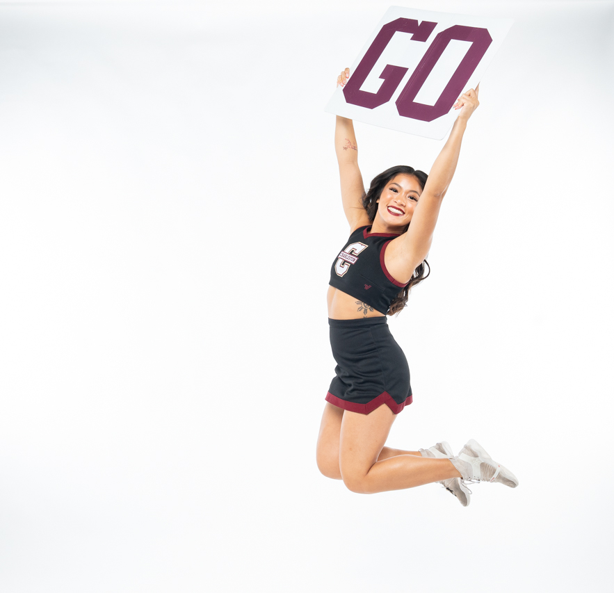 College of Charleston Cheer Team in the Photography Studio