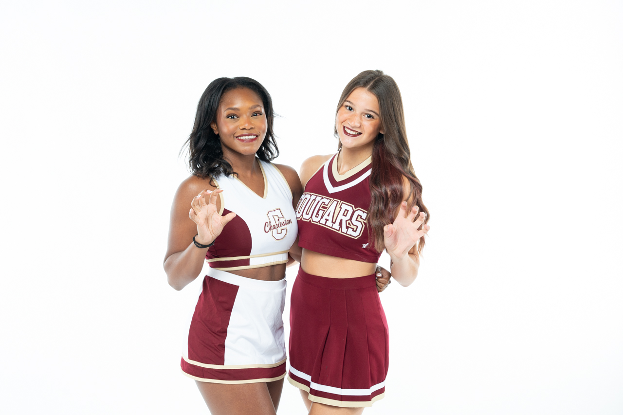 College of Charleston Cheer Team in the Photography Studio