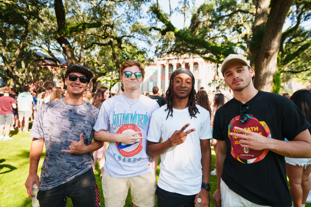 Freshmen attend Convocation in the Cistern 