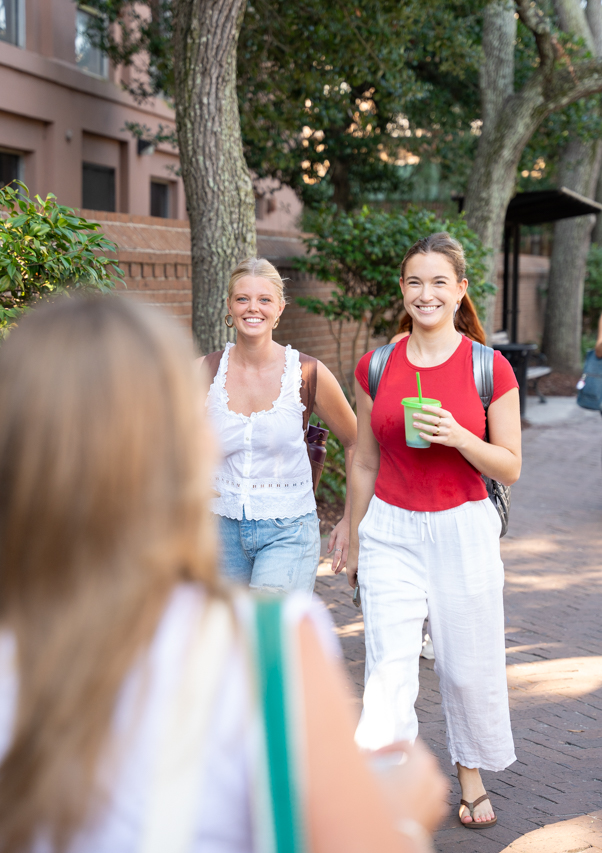 walking to class 