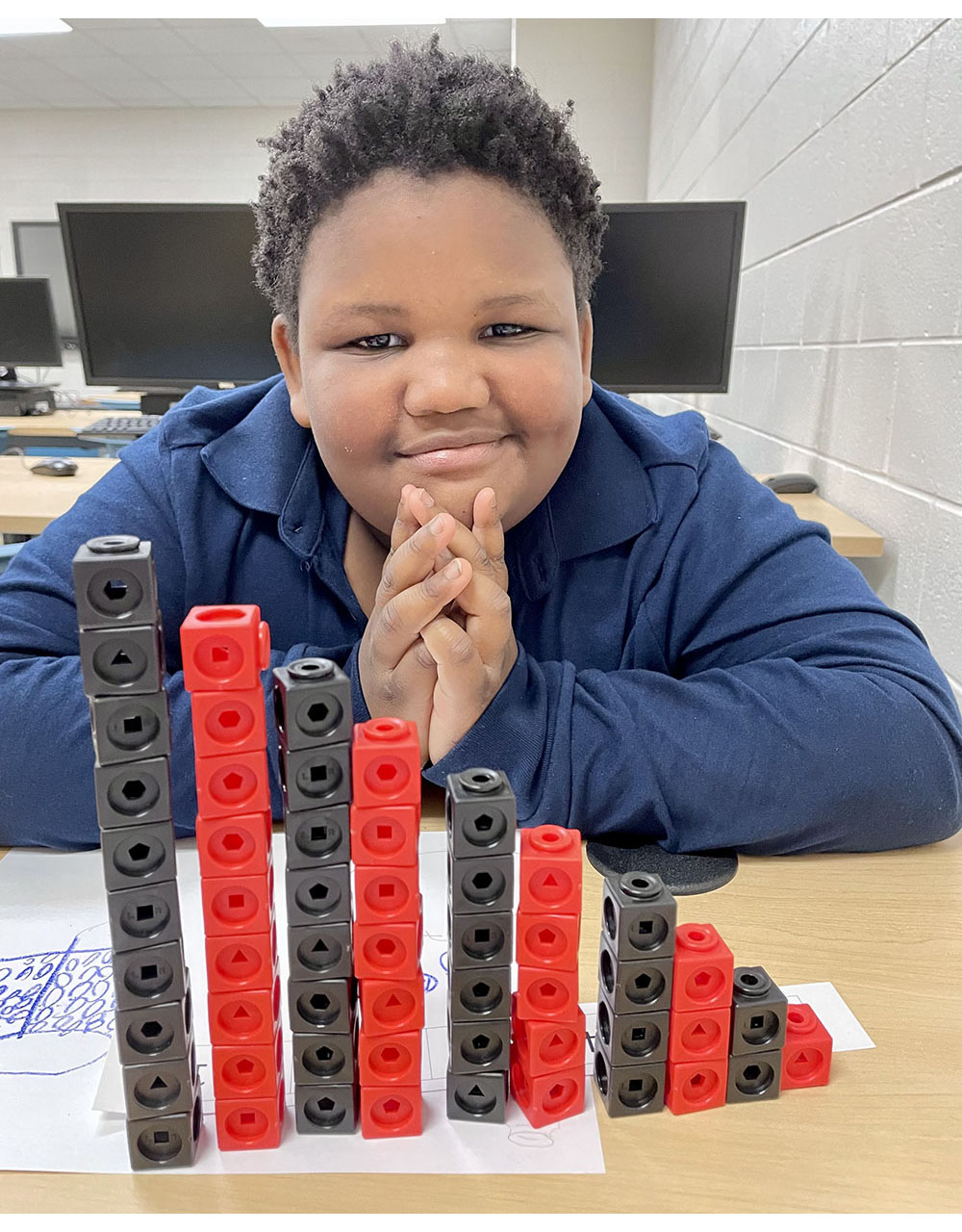 boy learning math