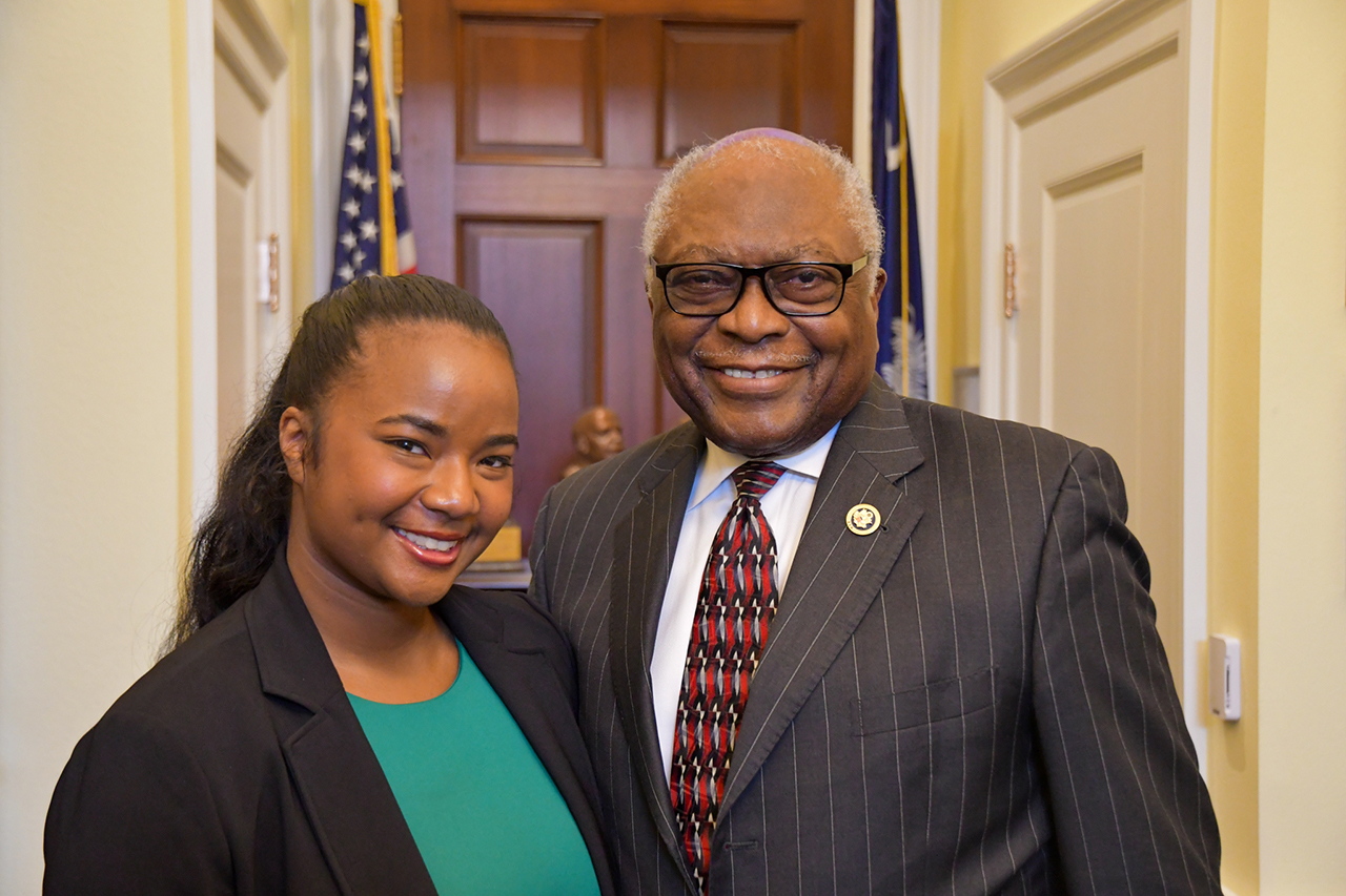 Skylar Friday with Congressman Jim Clyburn