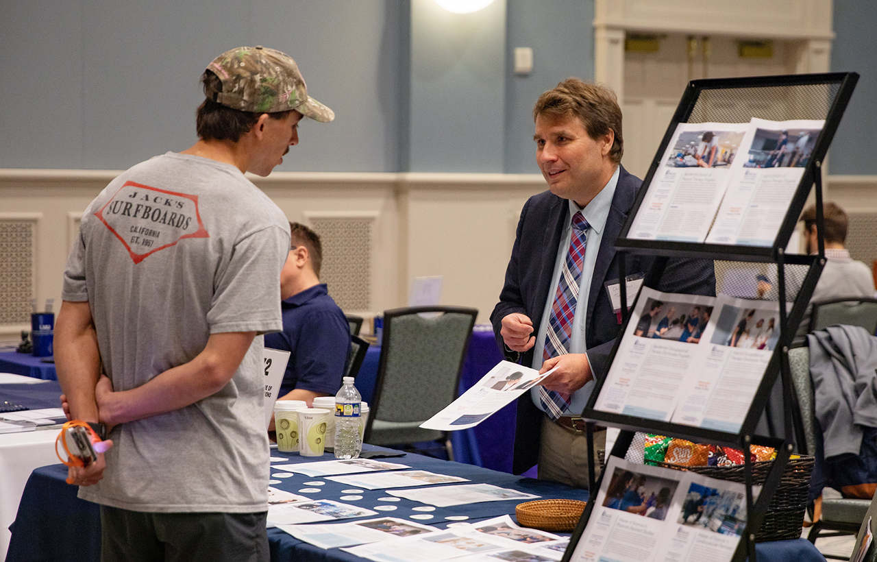 Students were invited to the Gaillard Center to explore a variety of professional fields and talk to their respective representatives from each organization/company. This event was put on by CofC's Career Center.