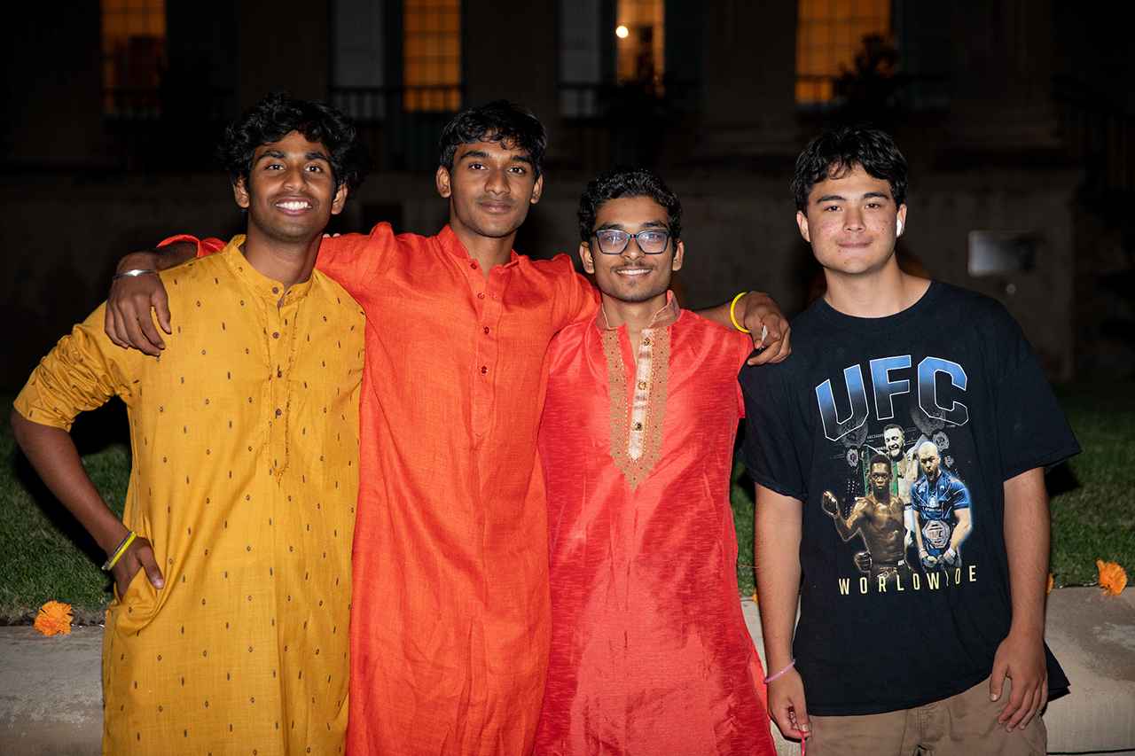 Students attend a celebration of Diwali in the Cistern hosted by CAB.