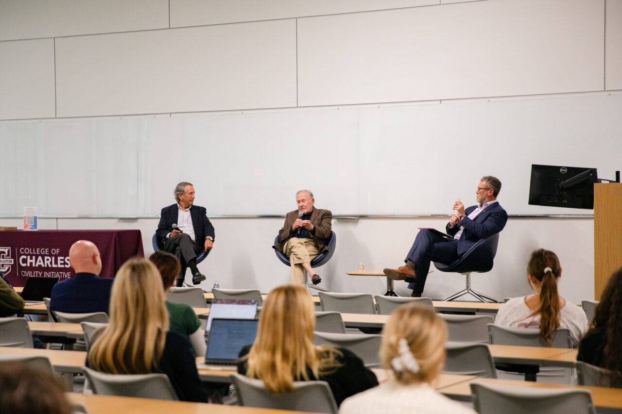 Hosted by the Civility Initiative, former elected officials, Mark Sanford (left) and Robin Tallon (right), spoke to students and faculty during the Congress to Campus Q&A.