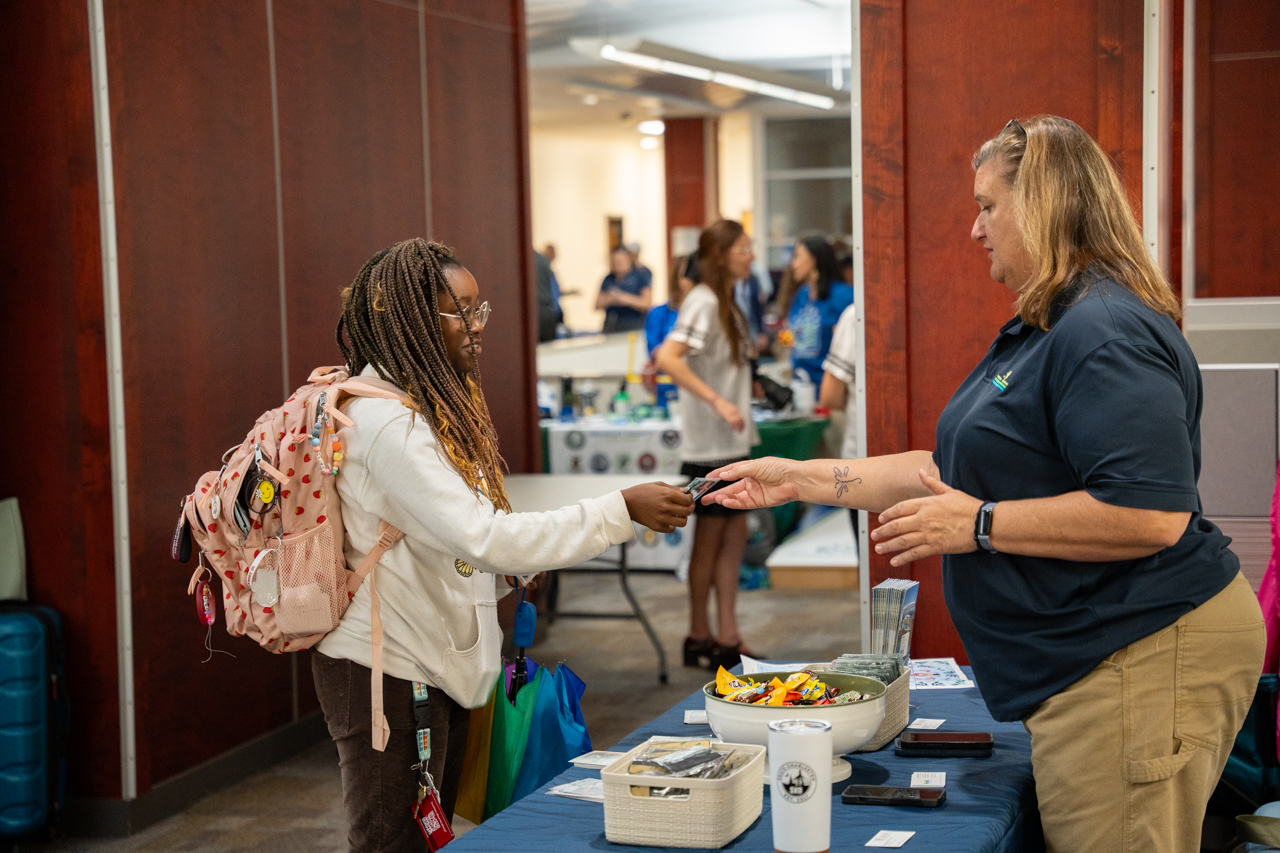 Students mix with potential employers at the Career Cookout