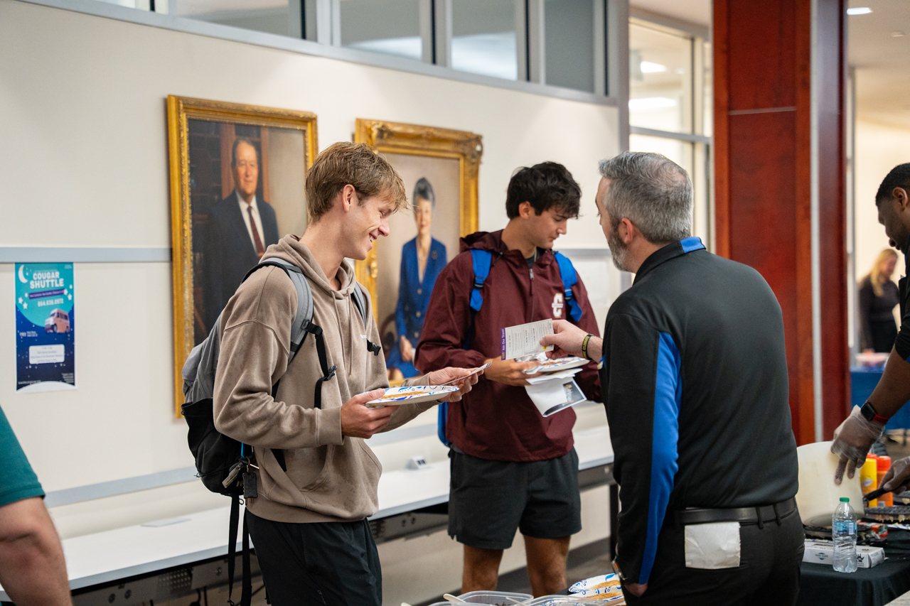 Students mix with potential employers at the Career Cookout