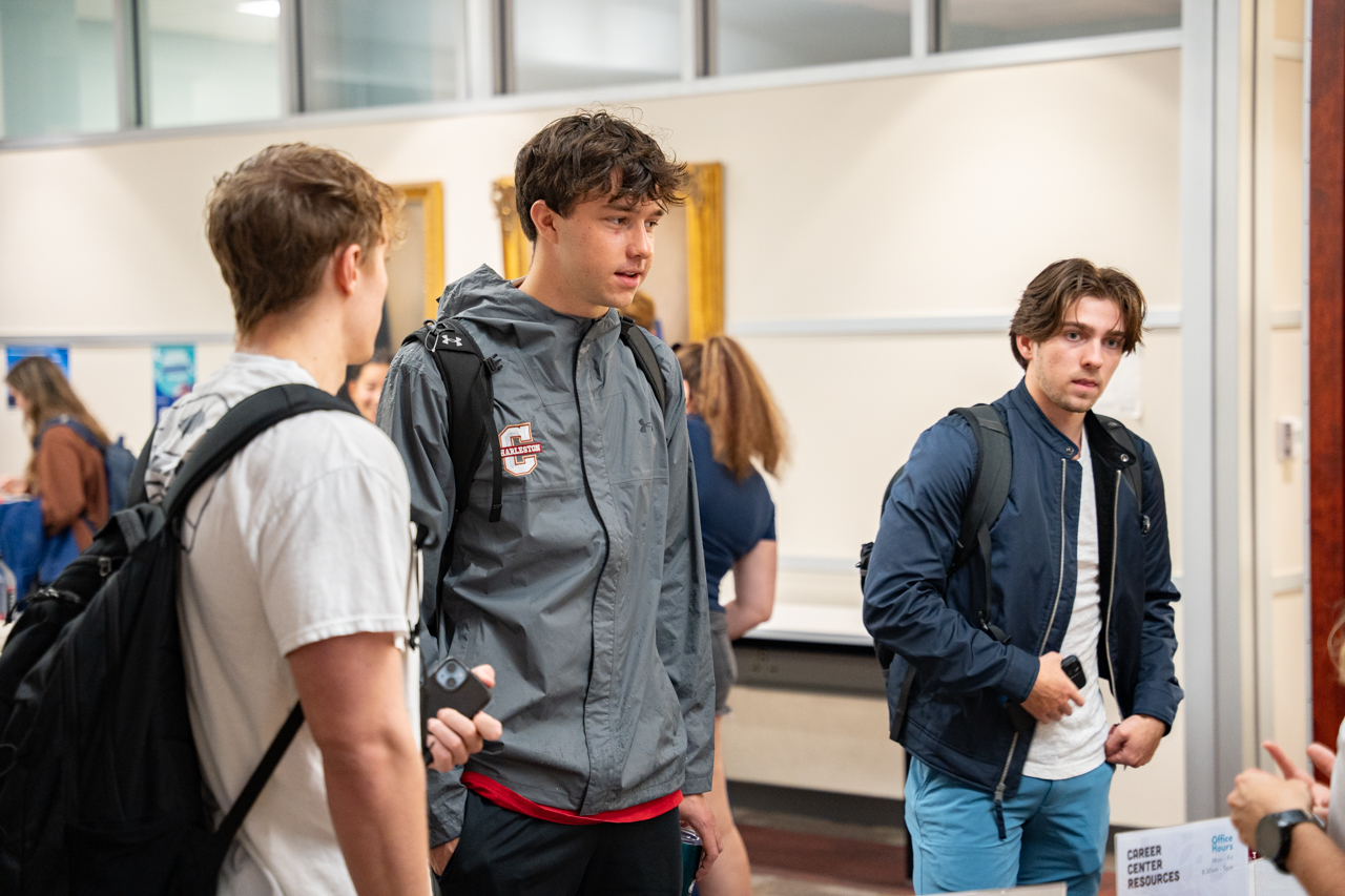 Students mix with potential employers at the Carer Cookout