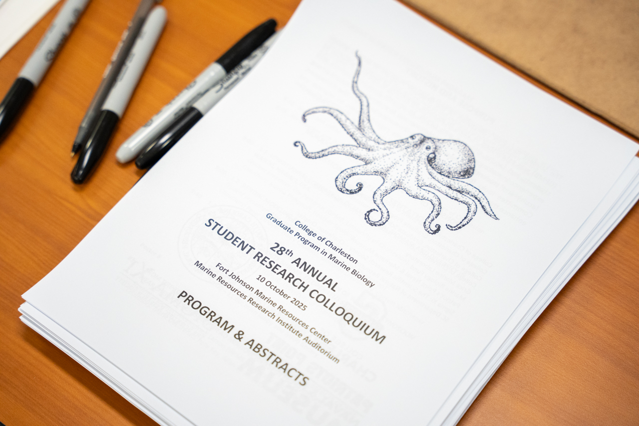 Marine Graduate Students present their research at the Marine Biology Colloquium at Fort Johnson