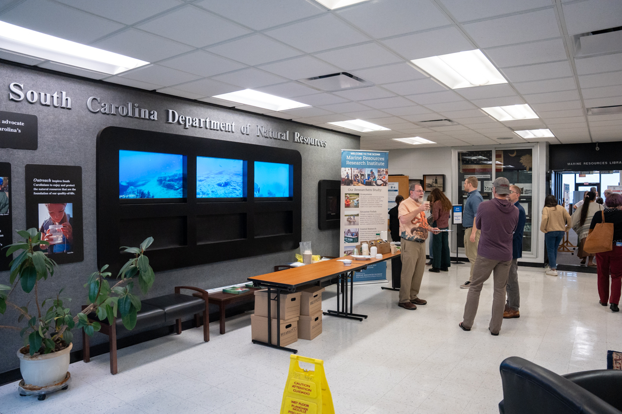 Marine Graduate Students present their research at the Marine Biology Colloquium at Fort Johnson