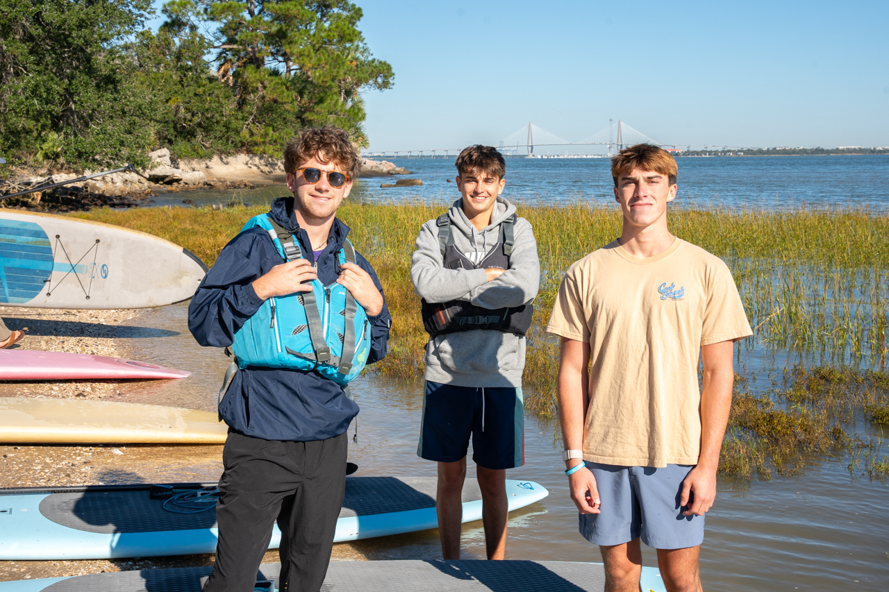 College of Charleston's Paddleboard Class in Charleston Harbor