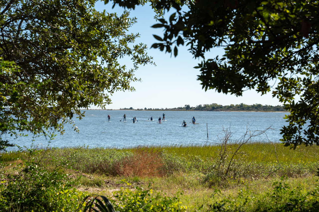 College of Charleston's Paddleboard Class in Charleston Harbor