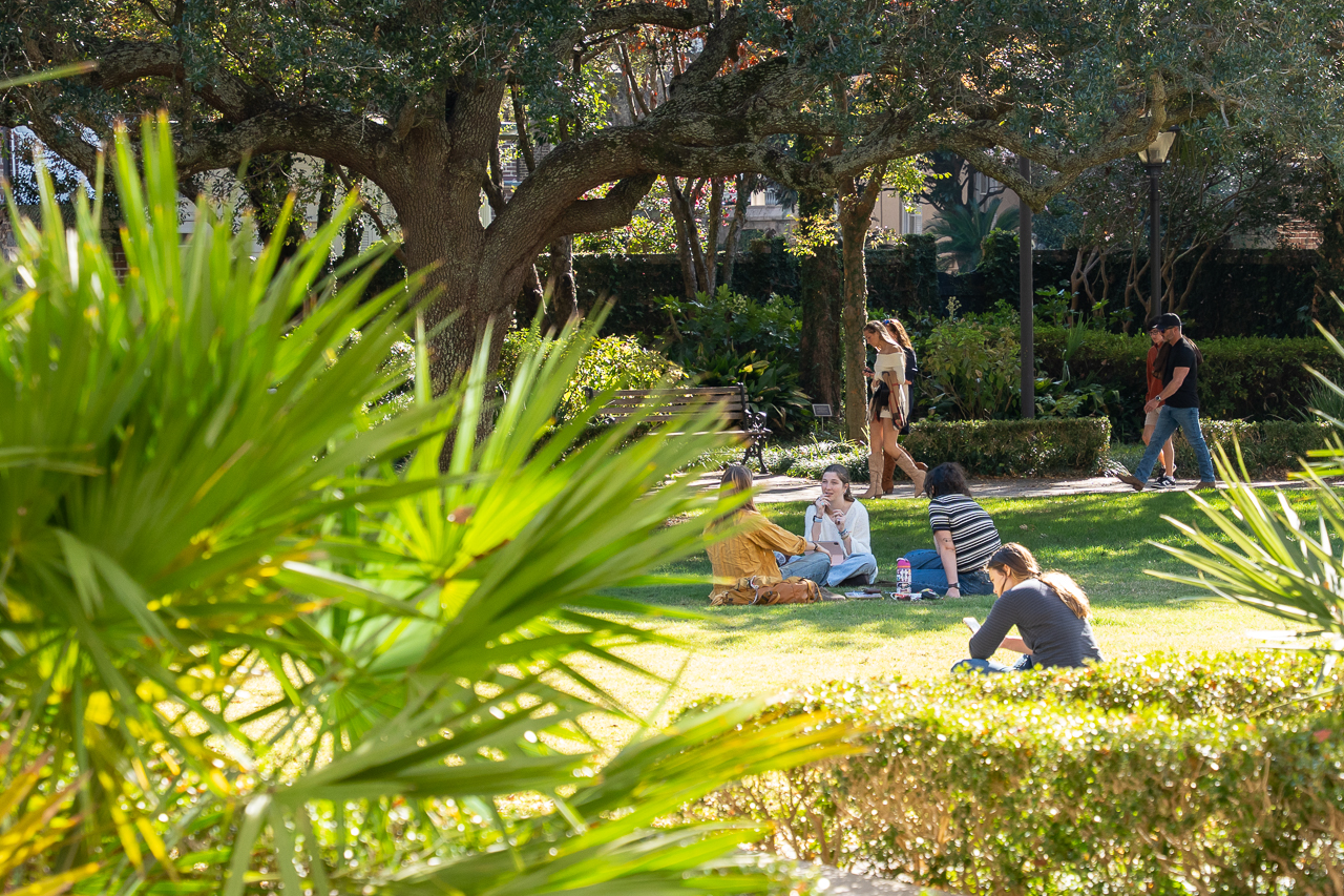 sitting in the grass on rivers green on a nice fall day