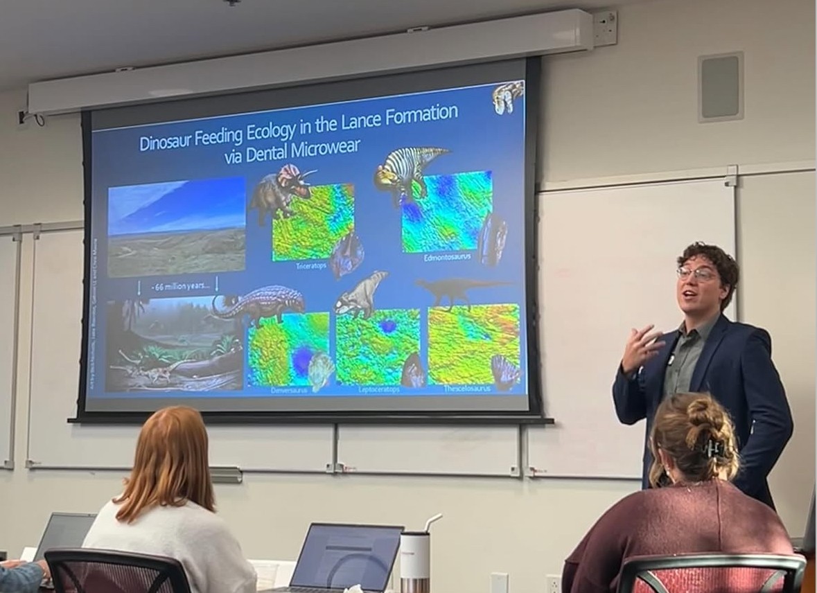 Student presenting thesis at the Three Minute Thesis competition