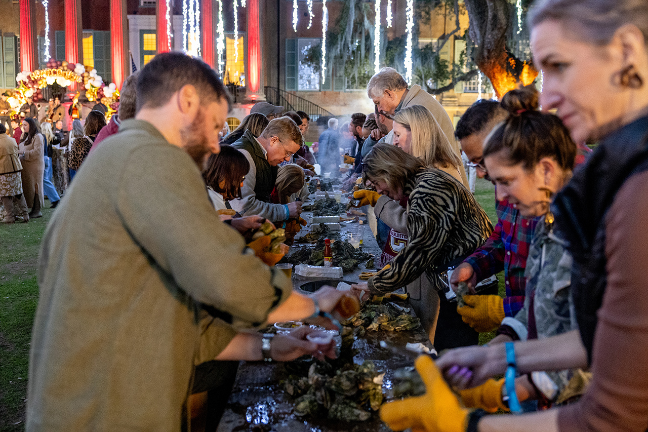 Oyster Roast in the Cistern for Alumni Weekend