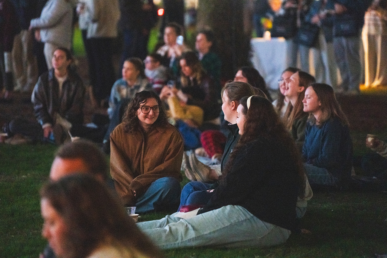students enjoying the Cougar Night Lights in December