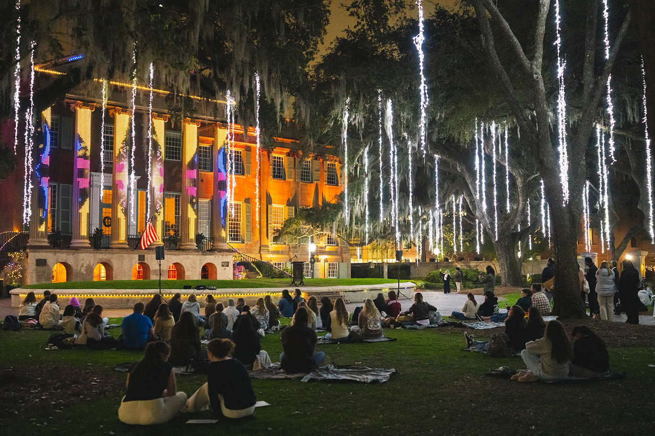 Cougar Night Lights in the Cistern Yard