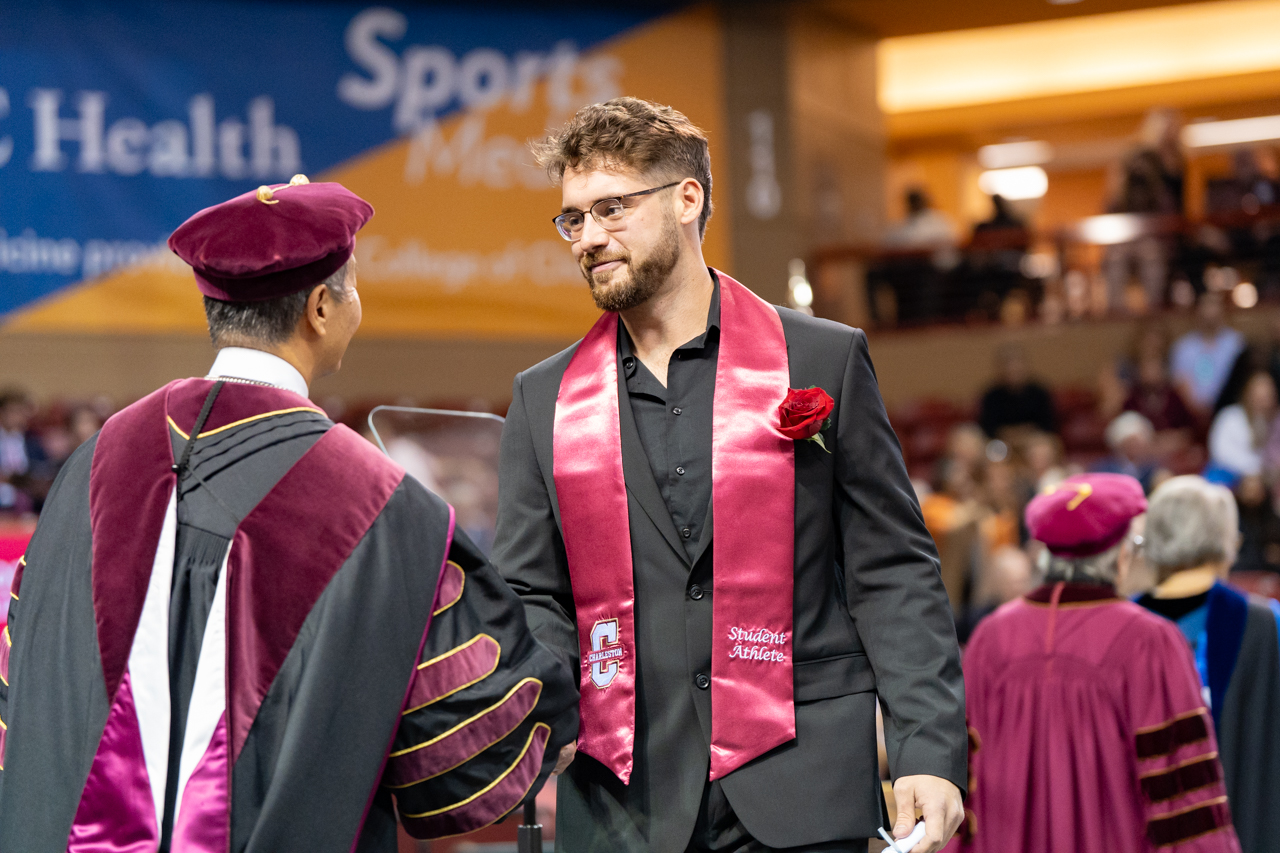 Caswell Smith, an alum of the baseball program and signed with the Arizona Diamondbacks graduates