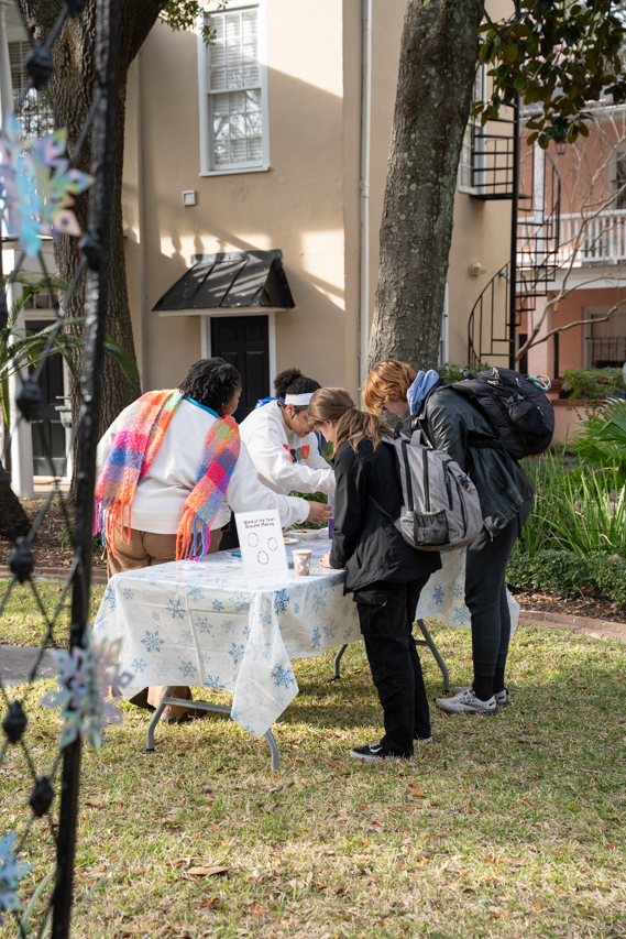 Students attend Winter Fest outside at the Life Design Center 