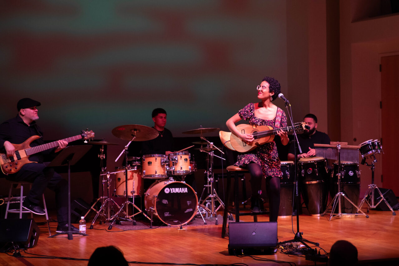 Performance by Fabiola Mendez and her quartet in the Simons Center Recital Hall.