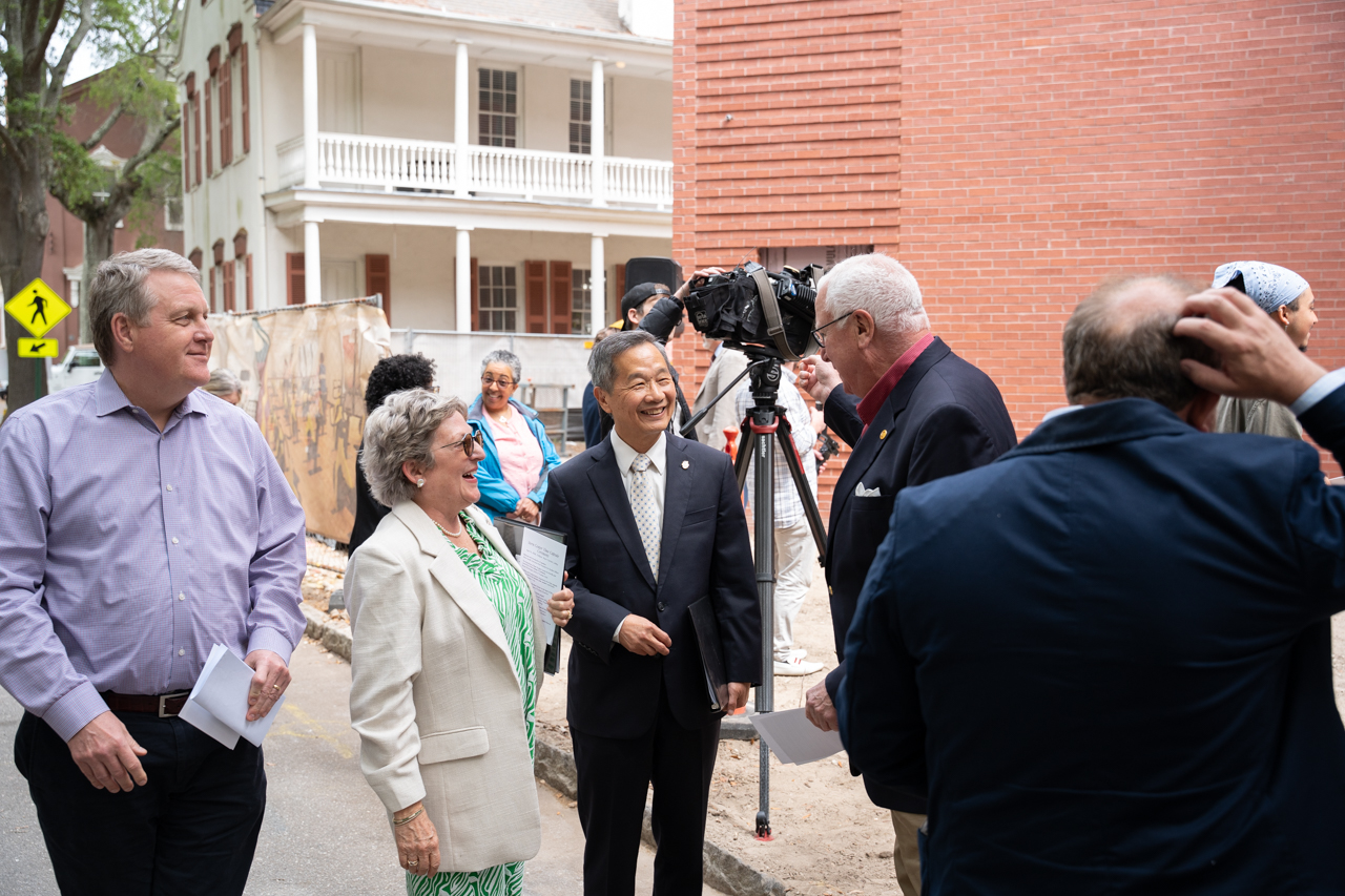 President Hsu and other Board Members greet each other 