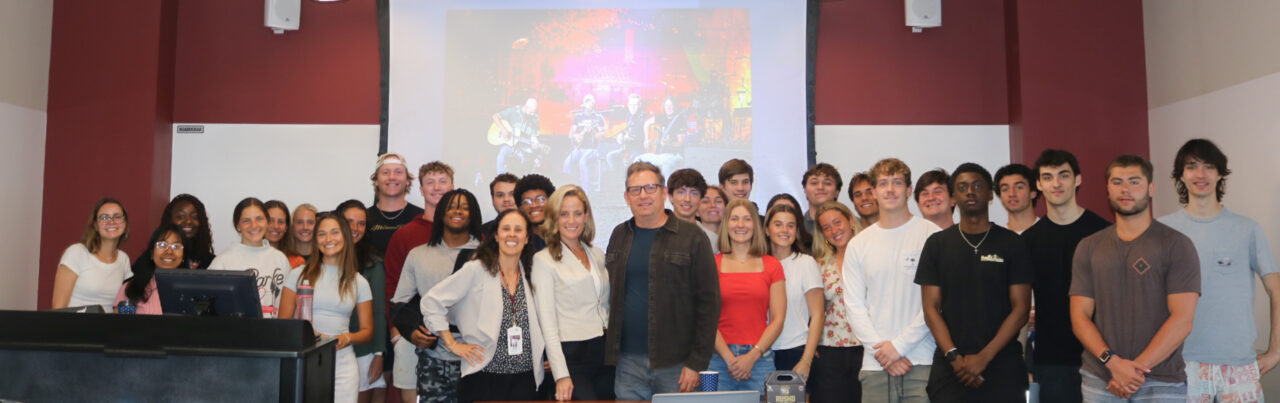 group of students with class speakers