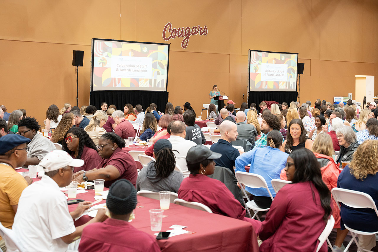 Staff come together to celebrate Staff Awards during the annual luncheon.