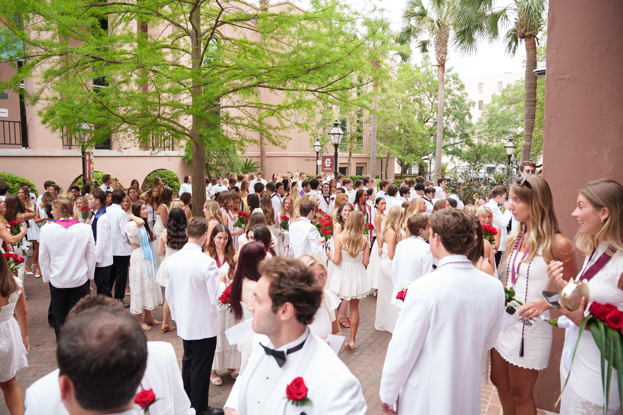crowd of graduates