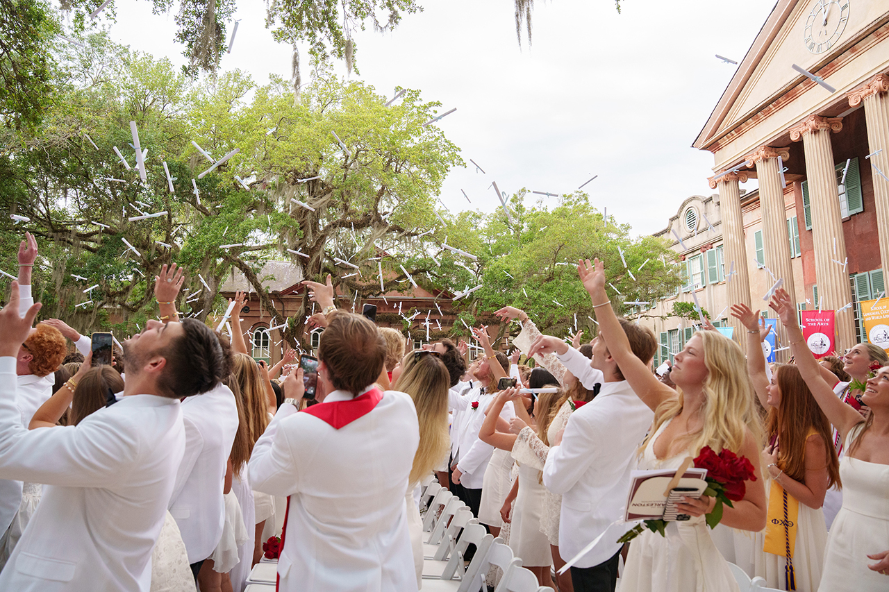 throwing diplomas
