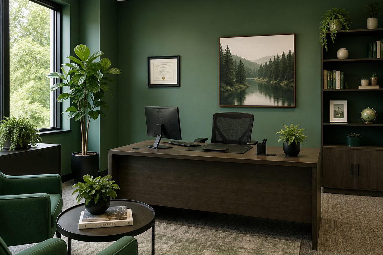green office created by chatgpt