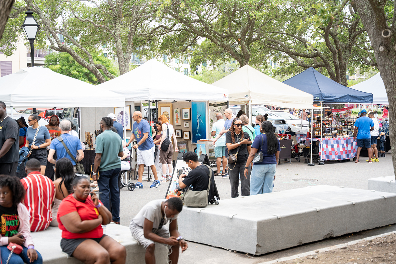 Art tents at Juneteenth Celebration