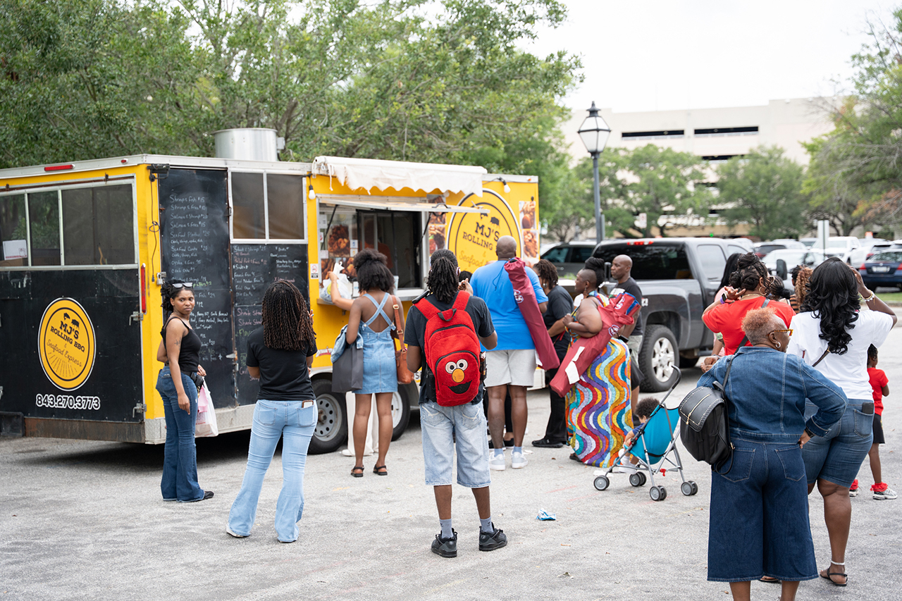 food trucks at the Juneteenth celebration at IAAM
