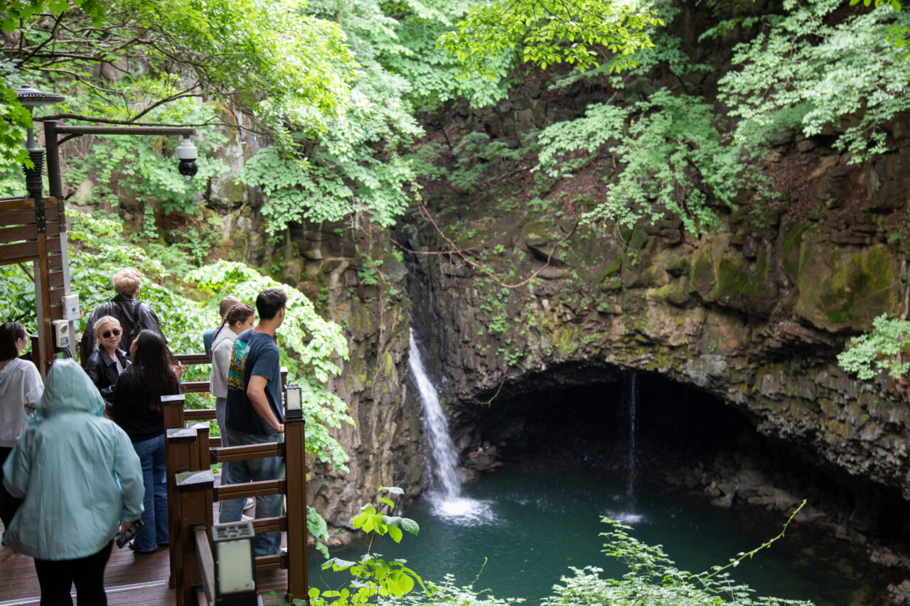 Waterfall from above in South Korea