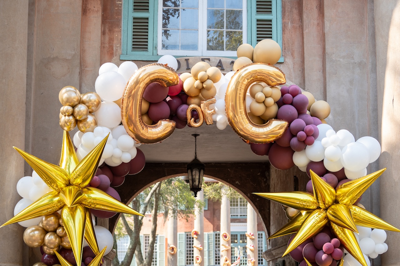 CofC balloons on Porters Lodge