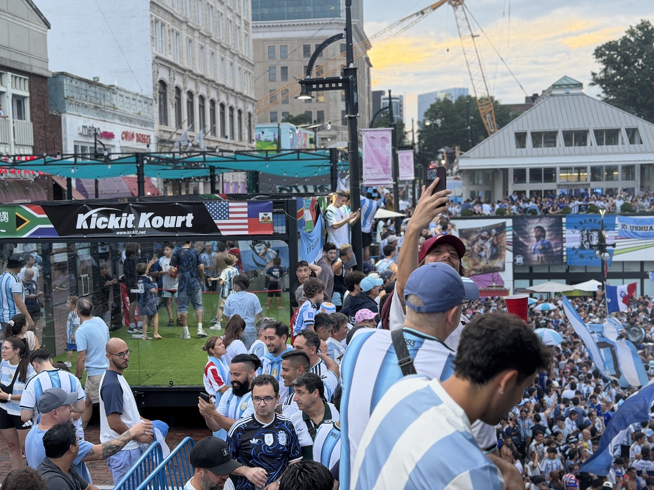 Argentine Fans at the Kickit Kourt at Atlanta's Underground.