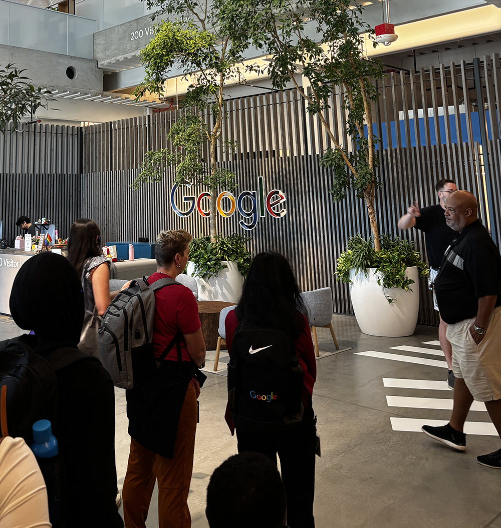 students at Google data center