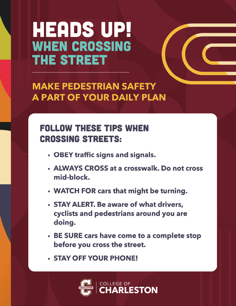 Pedestrian Safety Infographic with the same information under Pedestrian Safety Tips