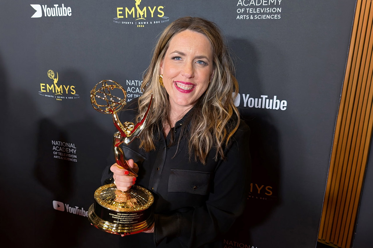 Liz Stiff with Emmy