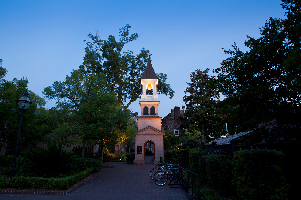 belltower at night